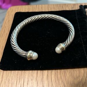 David Yurman 7mm Pearl Cable Bangle